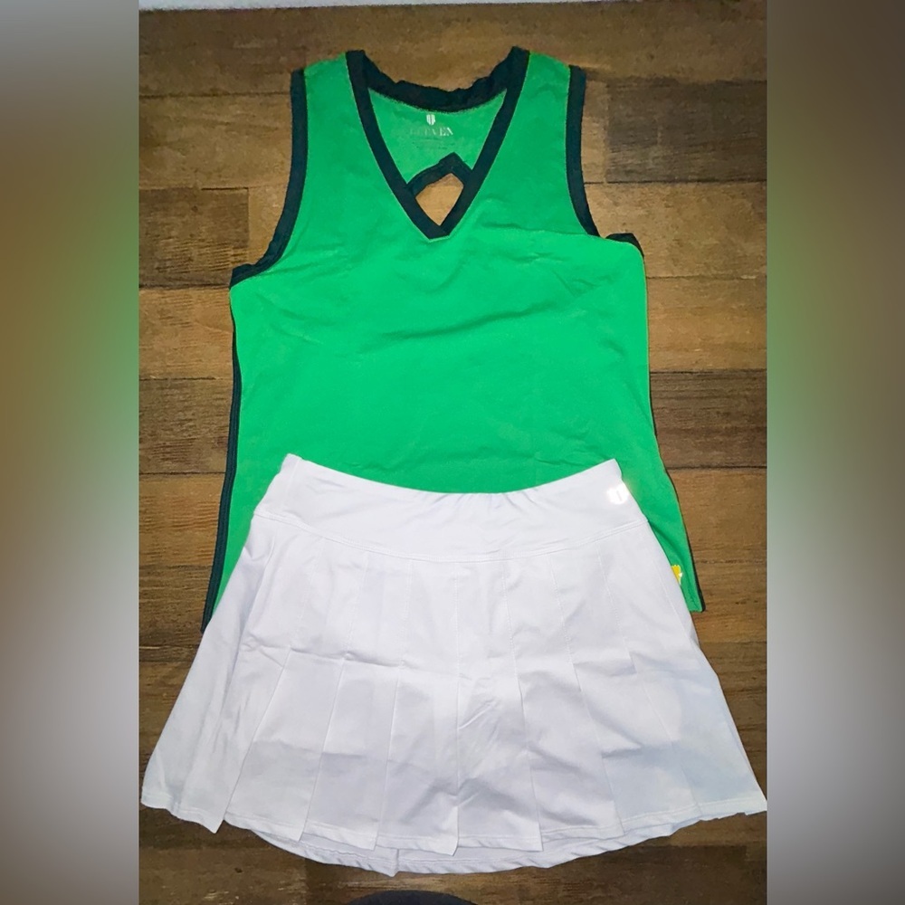 EleVen by Venus Williams Set of 2 Green sport tanks and and White tennis skort S - Picture 6 of 16